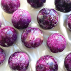 Crystal Sphere Purple Mica With Tourmaline Sphere