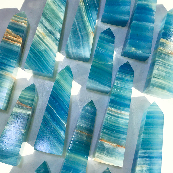 Crystal tower-blue onyx towers for wholesale price