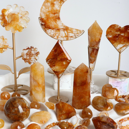 Golden Healer Quartz carving