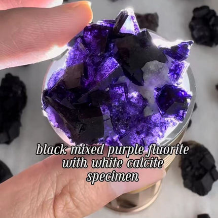 Calcite and Fluorite specimen