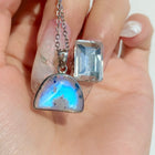 Crystal Pendant Rainbow Moonstone Pendant
