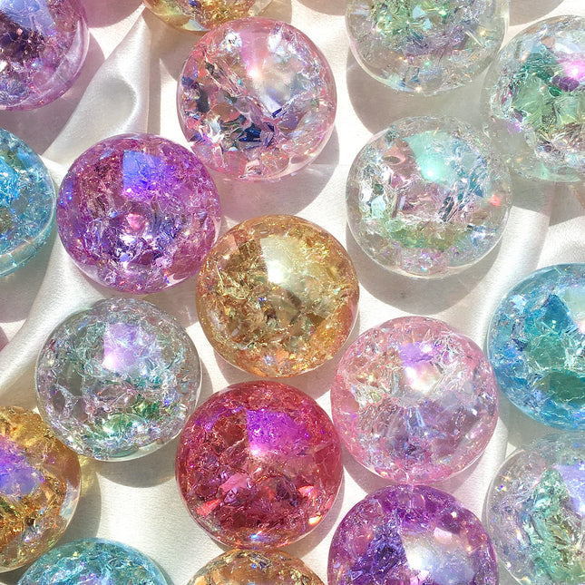 crystal sphere aura man made crackle sphere wholesale for B2B supplier
