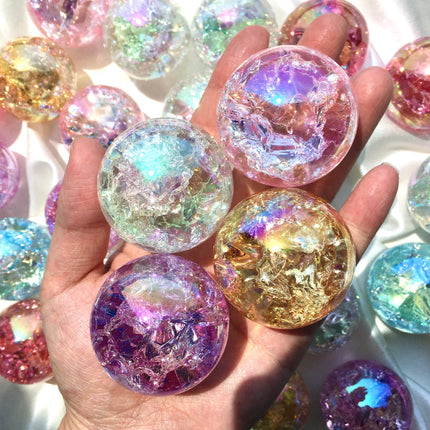 crystal sphere aura man made crackle sphere wholesale for B2B supplier photo 2