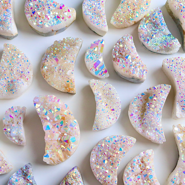 Crystal moon angel aura cluster moon