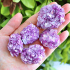 Purple Mica and Tourmaline raw stone