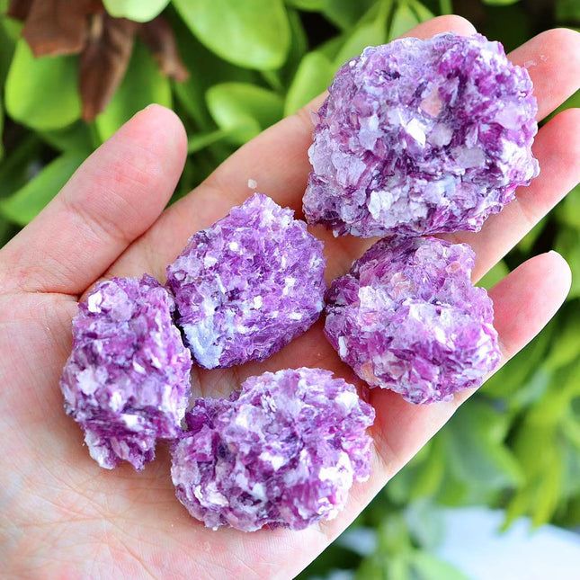 Purple Mica and Tourmaline raw stone