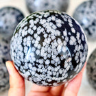 Crystal Sphere Snowflake Obsidian Big Sphere