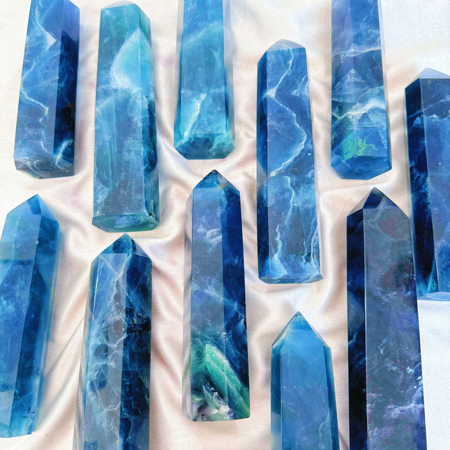 Crystal Tower Blue Fluorite Small Towers Amd Big Towers For wholesale Price product photo 2 for crystal resellers