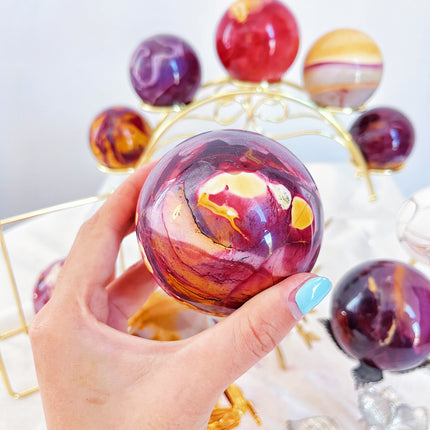 Crystal Sphere Mookaite Jasper Sphere