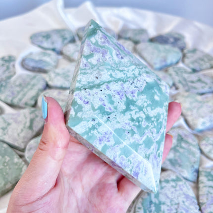 Crystal Heart Lucky Jade Heart