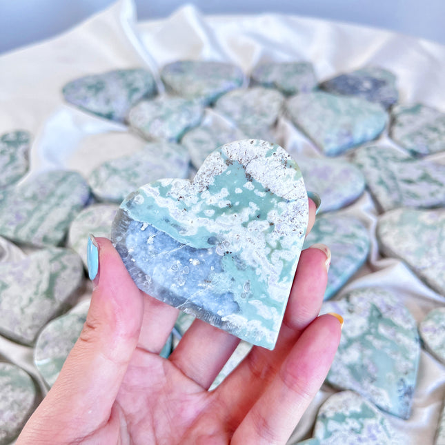 Crystal Heart Lucky Jade Heart