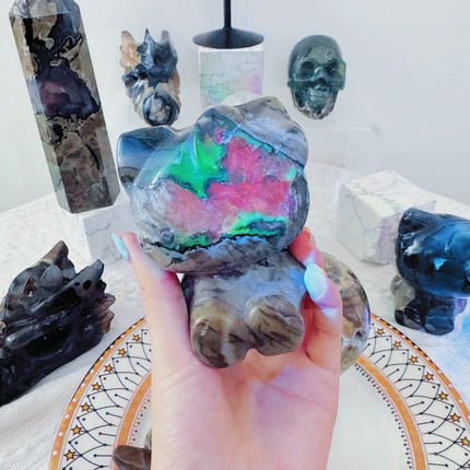 Volcano Agate carving set