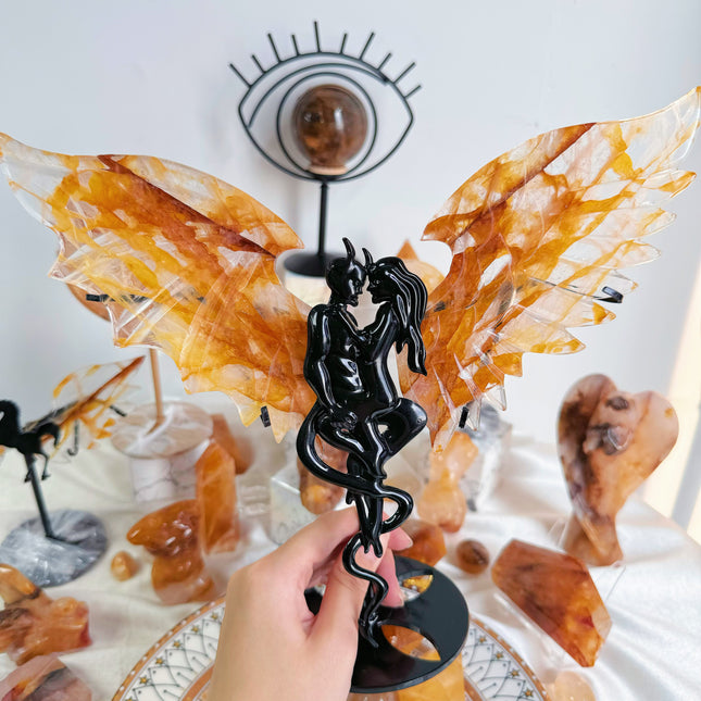 Golden Healer Quartz carving