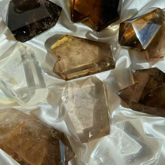 Crystal Tower Smoky Quartz And Clear Quartz Twins Tower