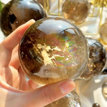 Rainbow Smoky Quartz Sphere