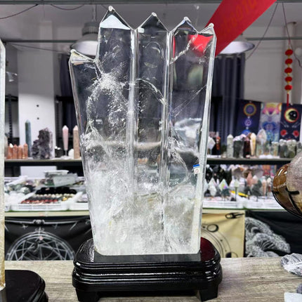 Crystal Tower Clear Quartz 3 Heads Towers