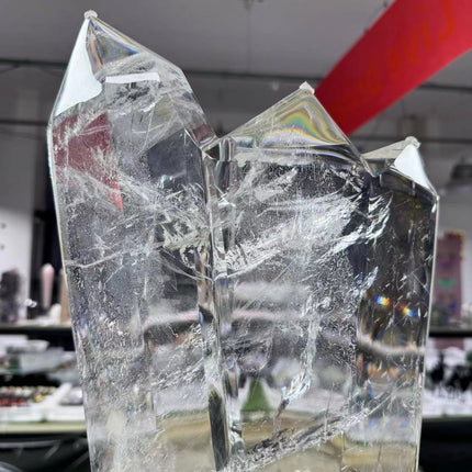 Crystal Tower Clear Quartz 3 Heads Towers