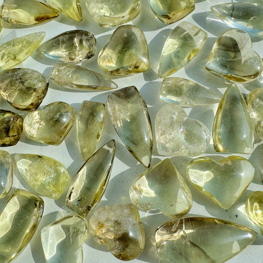 Crystal Carving Citrine Hearts And Freeform For Wholesale Price