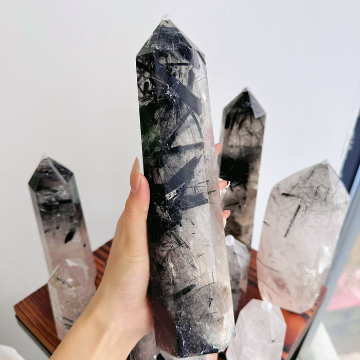 Crystal Tower Black Tourmaline Big Tower For Wholesale Price