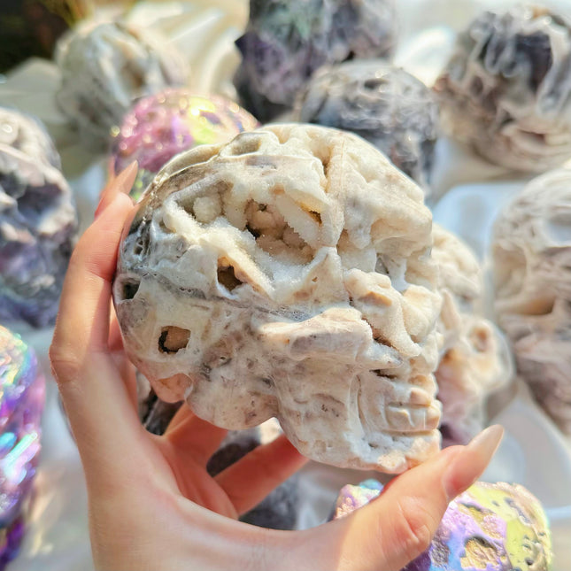 crystal carving sphalerite skull wholesale for B2B supplier photo 2