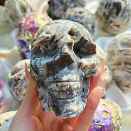 crystal carving sphalerite skull wholesale for B2B supplier