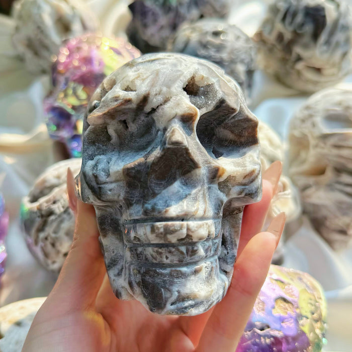 Crystal Carving Sphalerite Skull For Wholesale Price