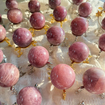 Crystal Sphere Purple Rose Spheres