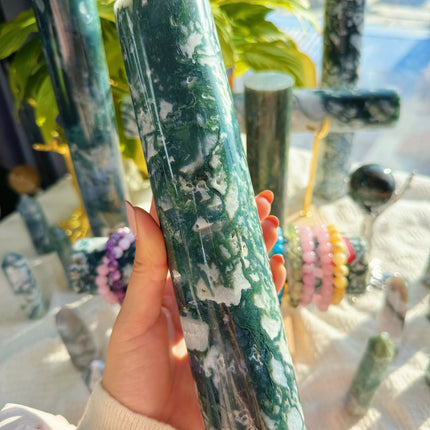 Crystal Bracelet Stick Moss Agate Bracelet Stick