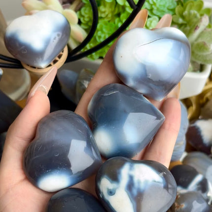 Orca Agate Heart