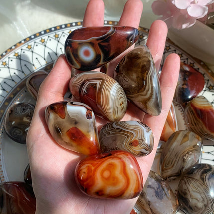 Sardonyx Agate palm stone