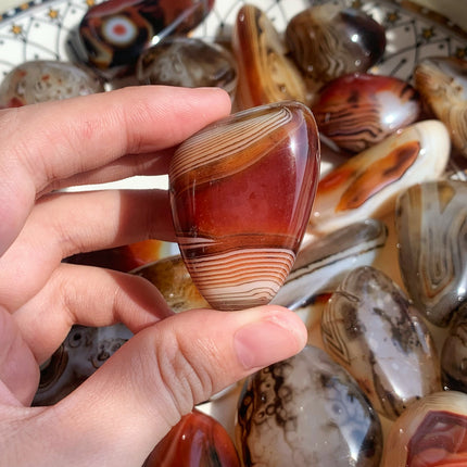 Sardonyx Agate palm stone