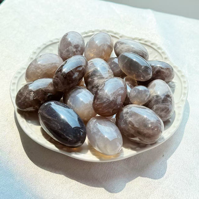 Crystal tumble Black rose quartz tumble