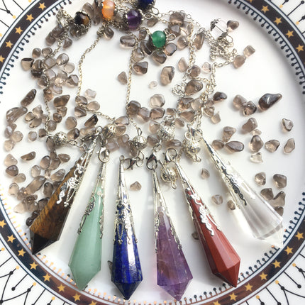 Crystal necklace pendulum pendant with chain