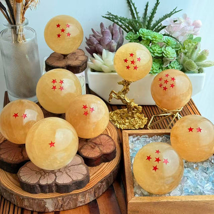 crystal sphere-honey calcite dragon ball wholesale for B2B supplier