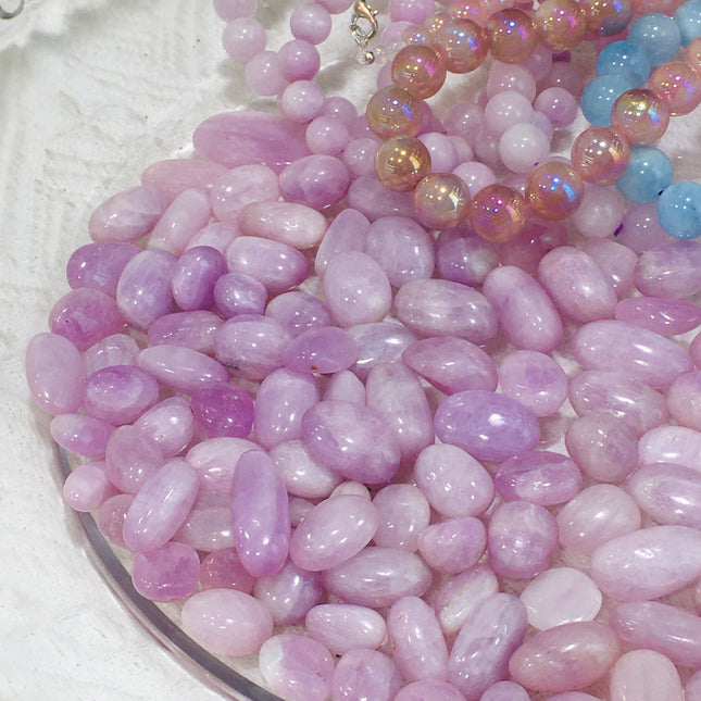 Kunzite tumbled stones