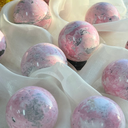Crystal Sphere Peru Rhodochrosite Sphere