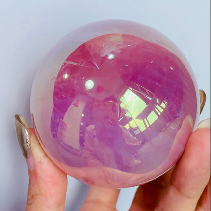 Aura Rose Quartz Sphere