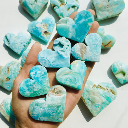 crystal heart-hemimorphite heart wholesale for B2B supplier