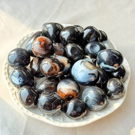 Black Sardonyx Agate Tumbled Stones wholesale product photo 1 for crystal resellers