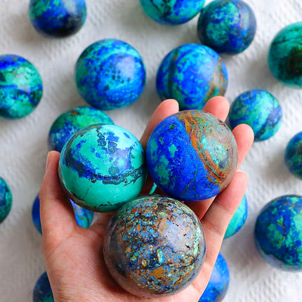 Crystal sphere chrysocolla sphere