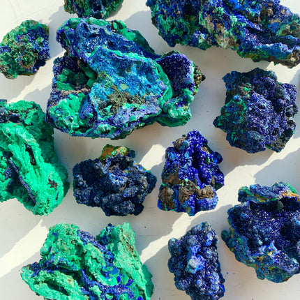 Crystal Specimen Azurite With Malachite Specimen