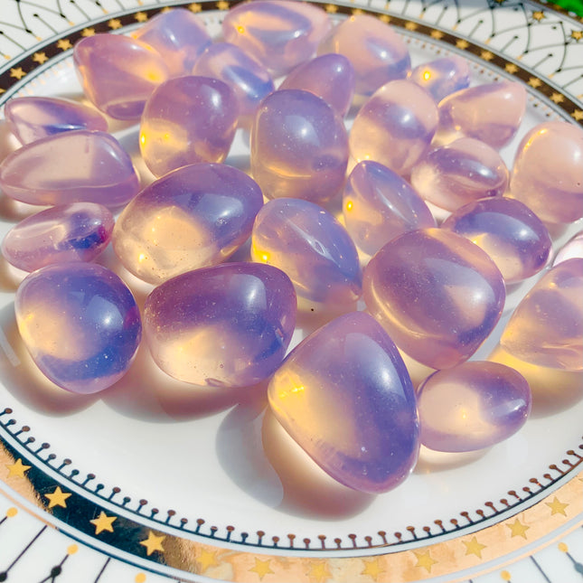Pink Opalite Tumbled Stones