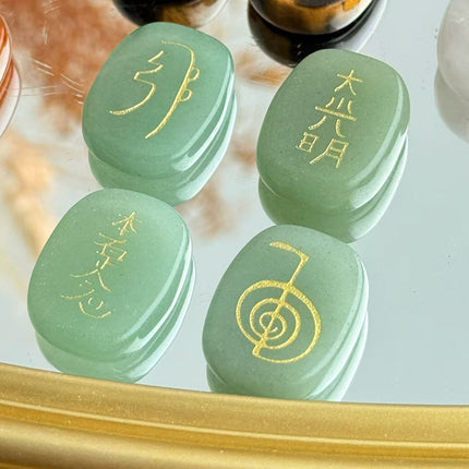 Crystal Usui Reiki Symbol Palm Stone Set For Wholesale Price