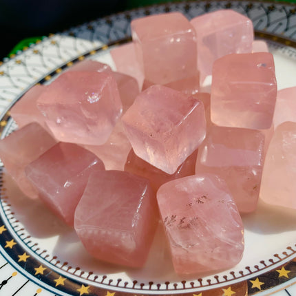 Rose Quartz and Yooperlite cube