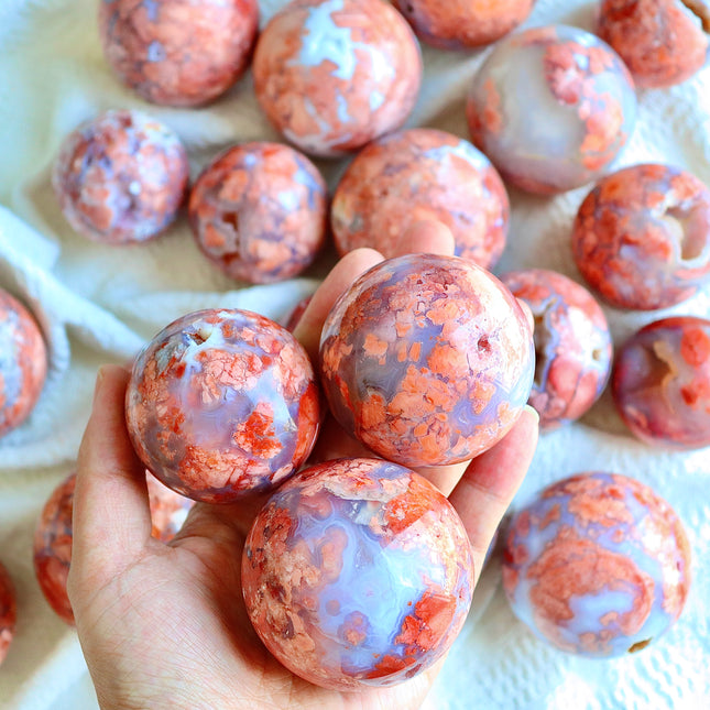 Crystal Sphere Pink Agate Sphere