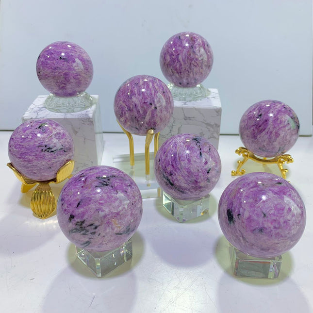 Crystal Sphere Pink Charoite Sphere