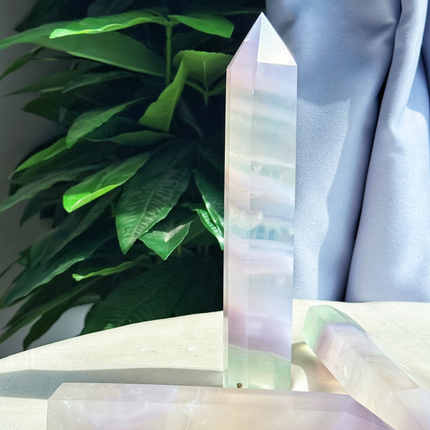 Crystal Tower Lavender Fluorite Tower For Wholesale Price