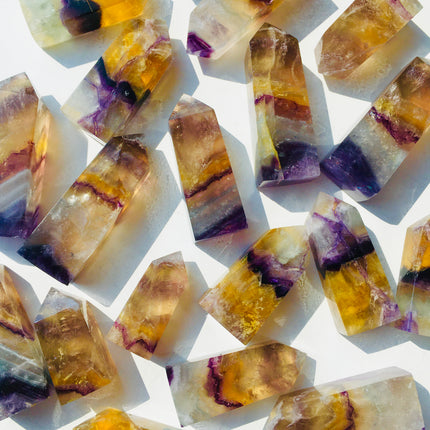 Yellow-Point Fluorite Tower