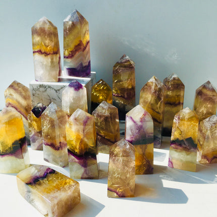 Yellow-Point Fluorite Tower