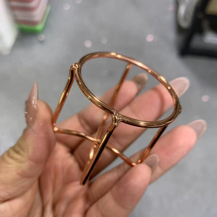 Rose Quartz diamond carving